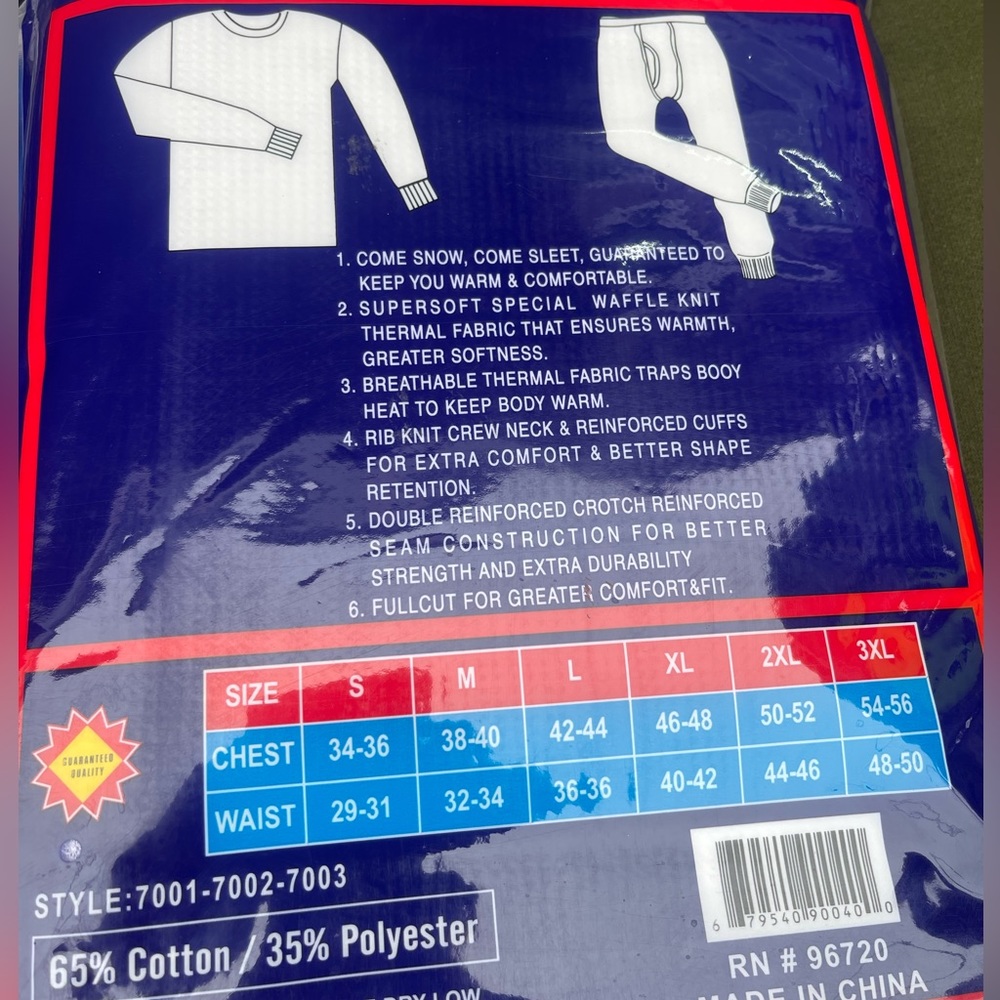 Thermal Set (White) 2pc - Picture 2 of 2